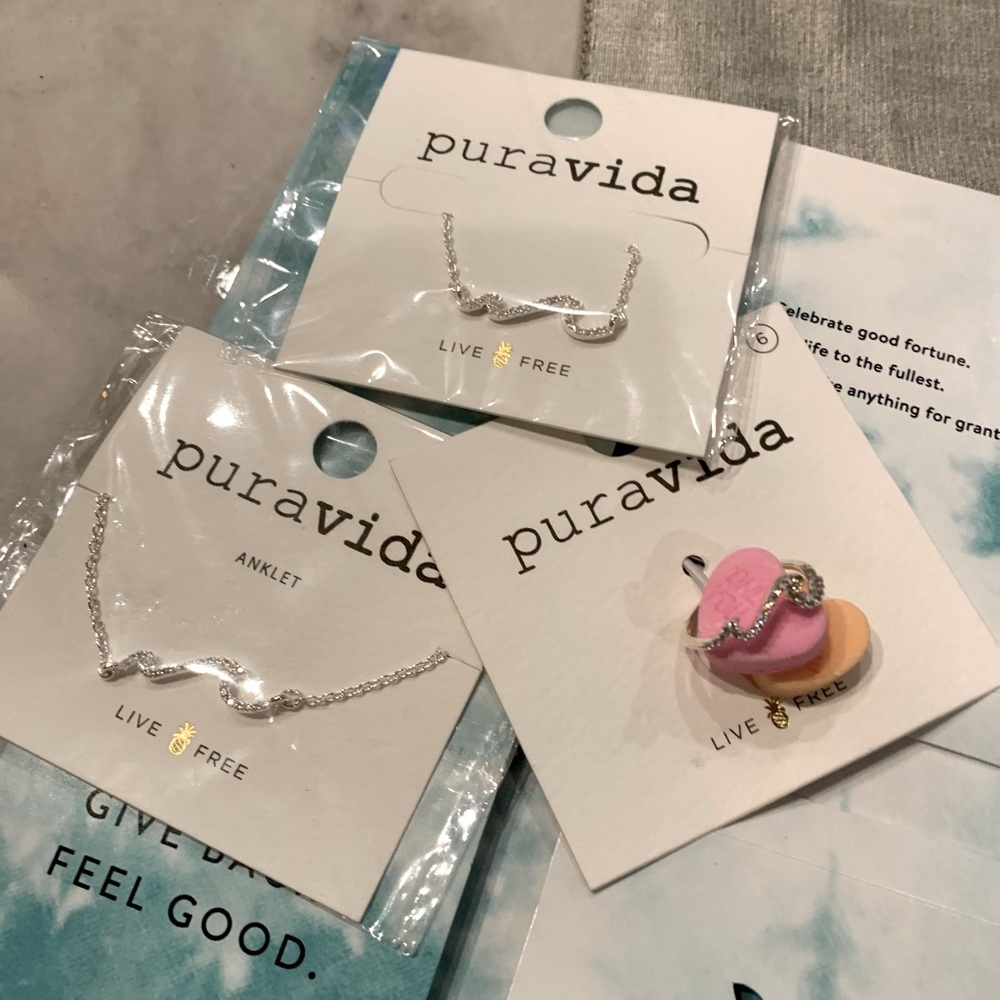 Anklet, necklace and ring (size 6) set